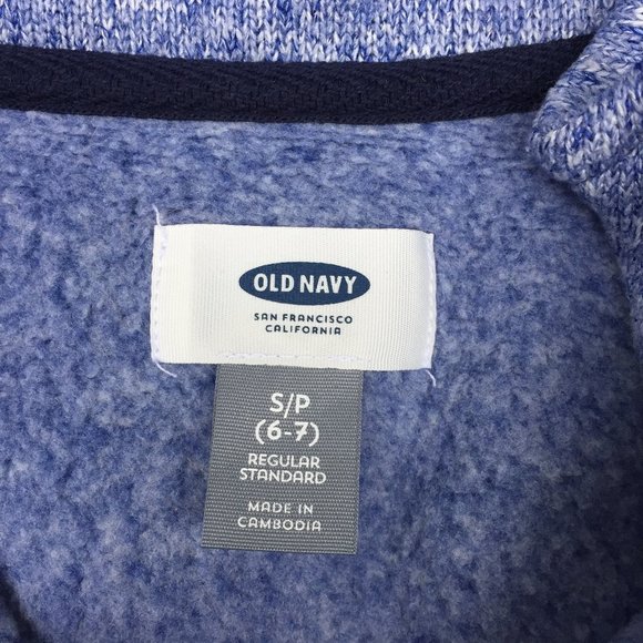 Old Navy blue mock neck zip sweater - size 6B - Picture 5 of 6